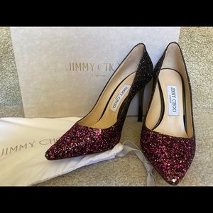 Authentic100% Jimmy Choo pink & black pumps